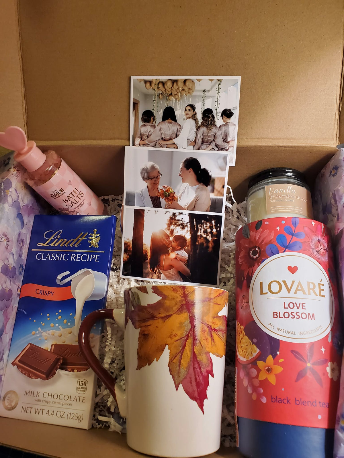 Personalized Fall Gift Box with 3 Custom Photo Magnets